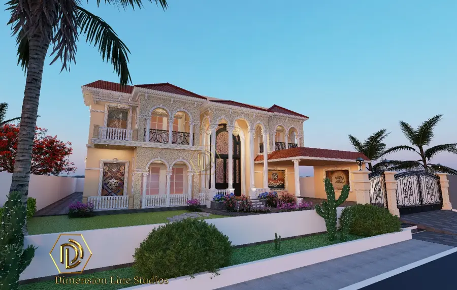 3D design concept: Spanish Villa